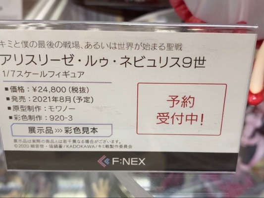 你与我最后的战场，亦或是世界起始的圣战 爱丽丝莉洁·露·涅比利斯9世