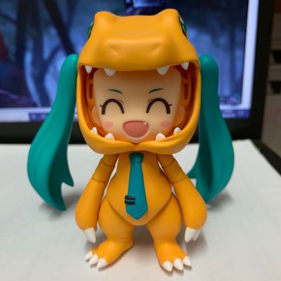 粘土人#1439  初音未来 数码宝贝20周年 亚古兽布偶装