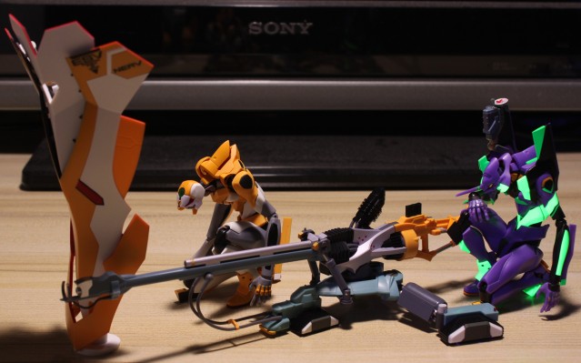 ROBOT魂 新世纪福音战士新剧场版 屋岛作战再现用 阳电磁炮 ＆ ESV防护盾 ＆ G型装备套装