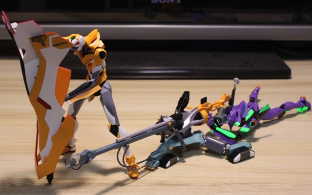 ROBOT魂 新世纪福音战士新剧场版 屋岛作战再现用 阳电磁炮 ＆ ESV防护盾 ＆ G型装备套装