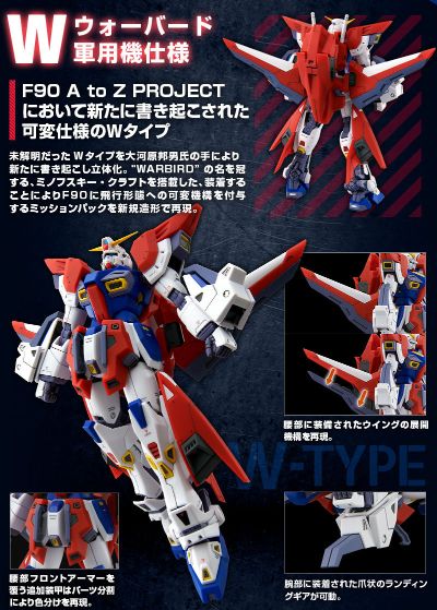 MG 机动战士高达F90 F90高达配件 作战装备 W型