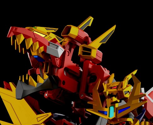 THE合体 SSSS.电光机王 古立特骑士 与 煌翼炎龙