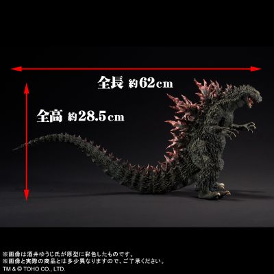 真的杰作系列 哥斯拉2000 千禧年 原型复制品 软胶版 哥斯拉商店限定 金属红