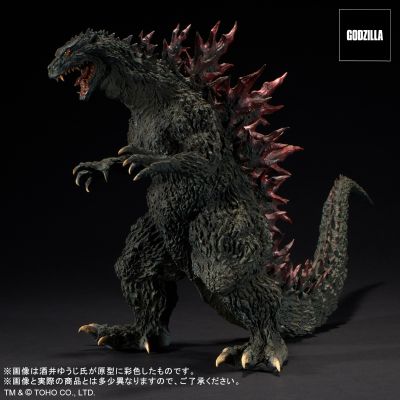 真的杰作系列 哥斯拉2000 千禧年 原型复制品 软胶版 哥斯拉商店限定 金属红