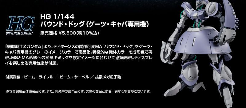 HGUC 机动战士Z高达 NRX-055 猎犬(盖茨·卡帕专用机)