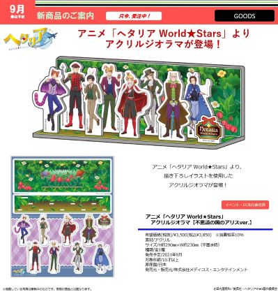 黑塔利亚 World★Stars 亚克力场景板 爱丽丝梦游仙境主题