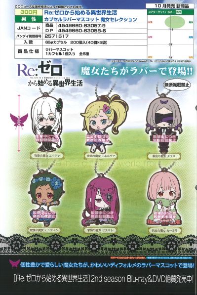 Re:从零开始的异世界生活 扭蛋橡胶挂件 魔女选拔