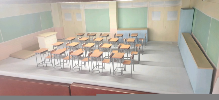 1/12 可动手办用 学校桌椅