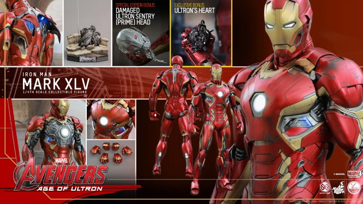 QS006   QUARTER SCALE 复仇者联盟2：奥创纪元 钢铁侠 45号装甲