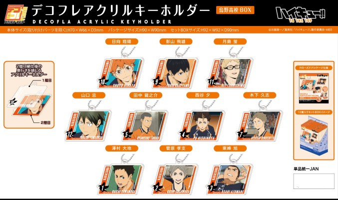 排球少年 第四季 亚克力挂件 乌野高校套装