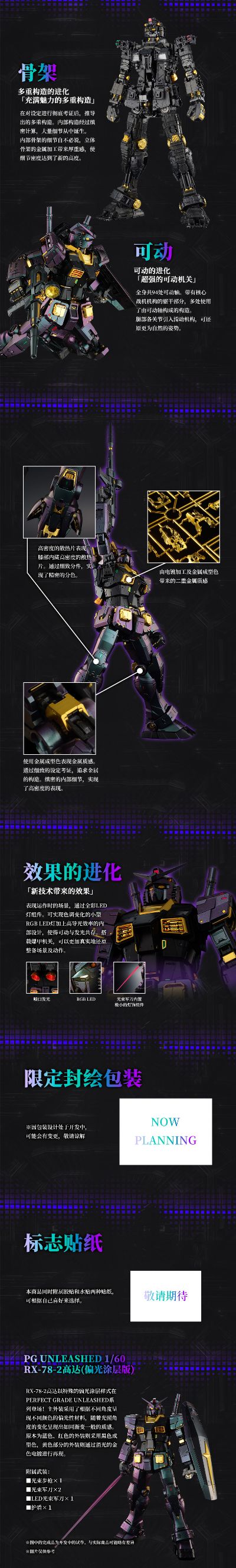 PG UNLEASHED 1/60 RX-78-2高达(偏光涂层版)