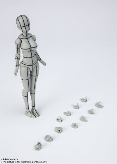 S.H.Figuarts 女性素体 -矢吹健太朗- 联名款 描线素体 (灰色)