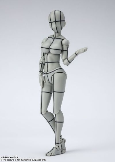S.H.Figuarts 女性素体 -矢吹健太朗- 联名款 描线素体 (灰色)