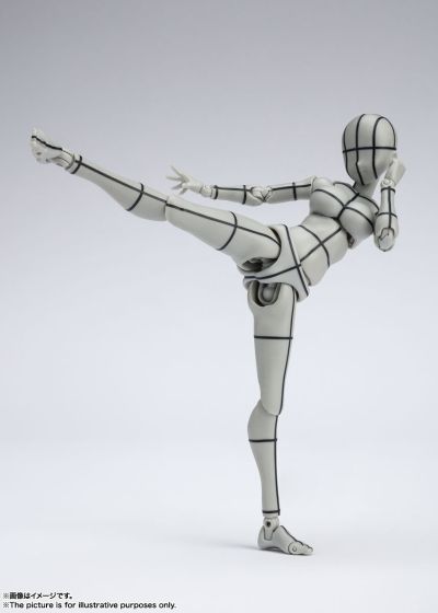 S.H.Figuarts 女性素体 -矢吹健太朗- 联名款 描线素体 (灰色)