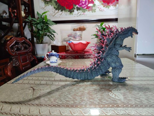 真的杰作系列 哥斯拉2000 千禧年 原型复制品 软胶版 哥斯拉商店限定 金属红