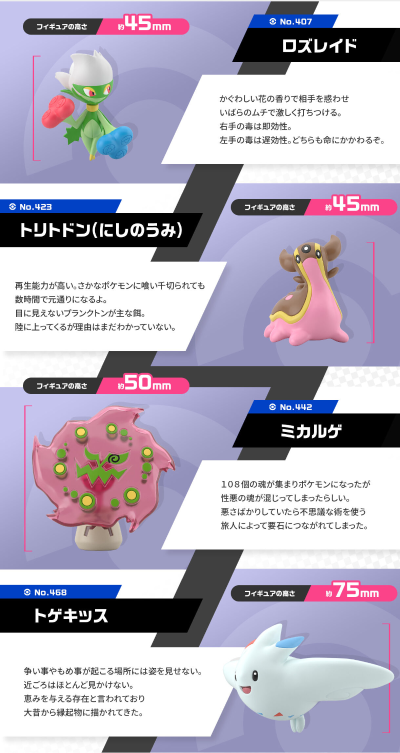 宝可梦比例世界 神奥地区 罗丝雷朵与海兔兽(西海)与花岩怪与波克基斯