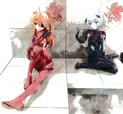新世纪福音战士新剧场版 式波・明日香・兰格雷 战斗服 新剧场版配色