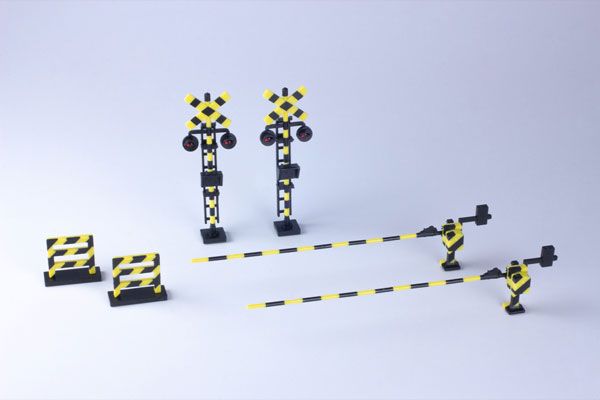 双色成形模型配件 「铁路道口」