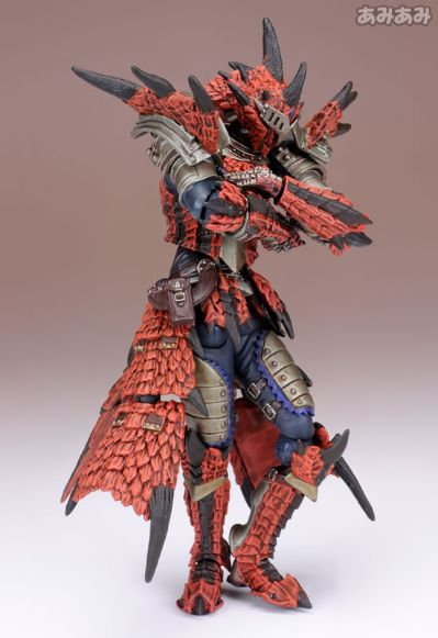 山口式转轮科技 123号 怪物猎人系列 猎人男剑士 雄火龙装