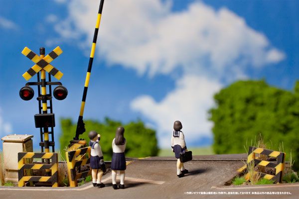 双色成形模型配件 「铁路道口」