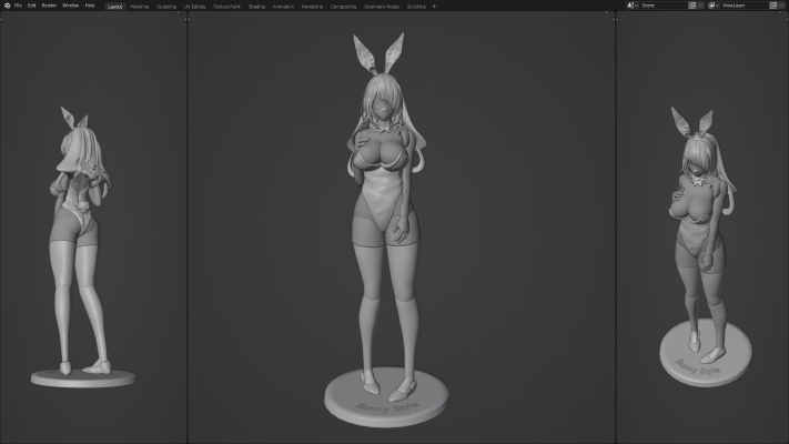 黑色兔女郎后辈 (口罩版)