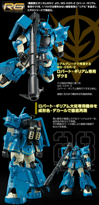 RG 机动战士高达MSV MS-06R-2 罗伯特·基利亚姆专用扎古2