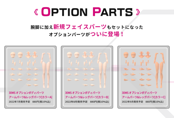 30MS  可选身体配件 手部配件 与 腿部配件[配色A]