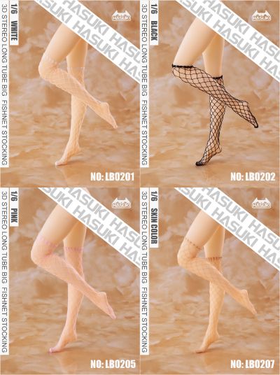 LB02 3D立体长筒袜大网 无缝袜