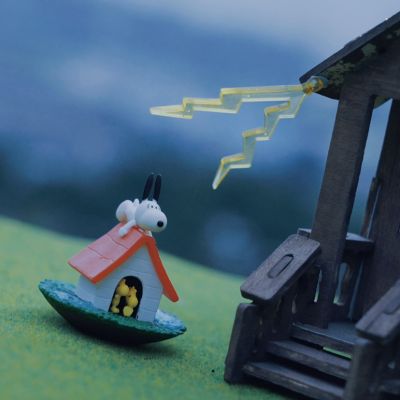 花生漫画  史努比 天气微景观