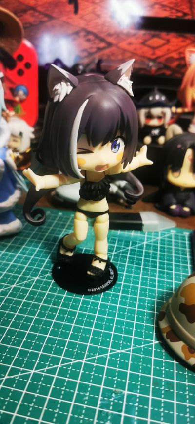 Cu-poche Extra 褶边泳装身体配件 (黑色)