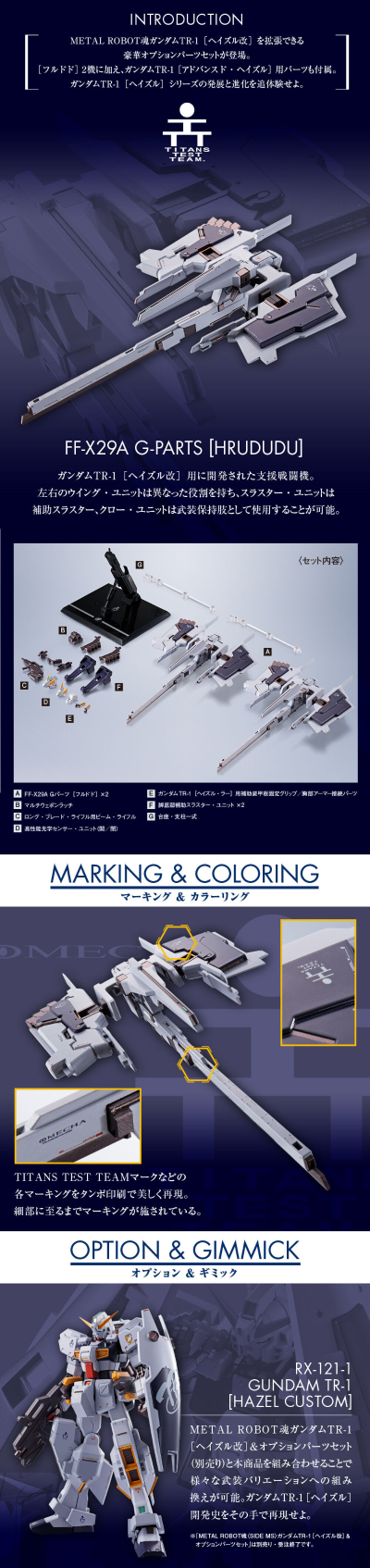 METAL ROBOT魂 ＜机动战士系列＞    G组件［佛多德］+进阶配件包