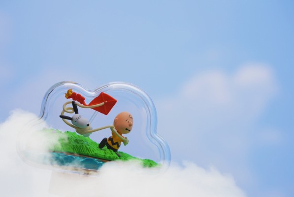 花生漫画  史努比 天气微景观