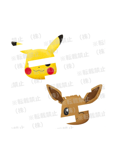 精灵宝可梦 软绵绵大头抱枕～皮卡丘与伊布～