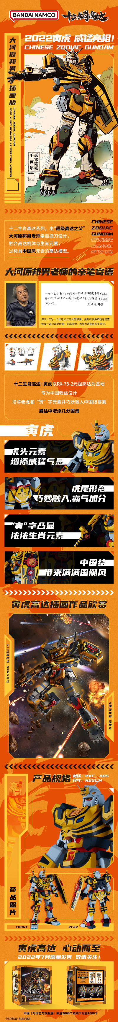 十二生肖高达 2022寅虎 大河原邦男 插画版