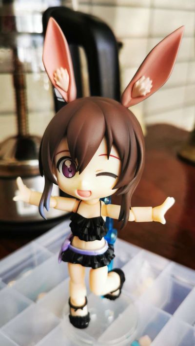 Cu-poche Extra 褶边泳装身体配件 (黑色)