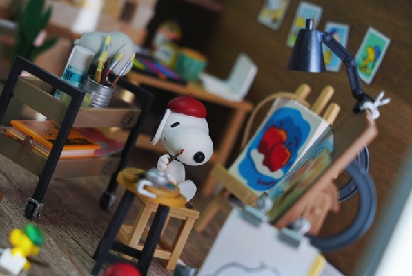 花生漫画 史努比的画室