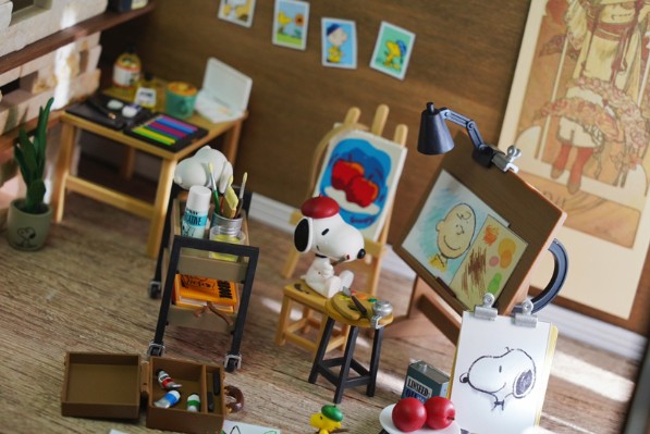 花生漫画 史努比的画室