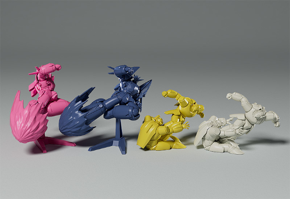 PLAMAX MF-65 minimum factory 飞跃巅峰 钢巴斯塔 超级闪电踢 / RX-7 闪电踢 巴斯塔 机器人配色