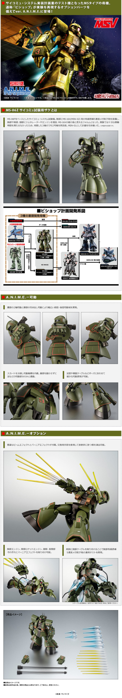 ROBOT魂 ＜机动战士系列＞   MS-06Z 精神感应试验型扎古 ver. A.N.I.M.E.