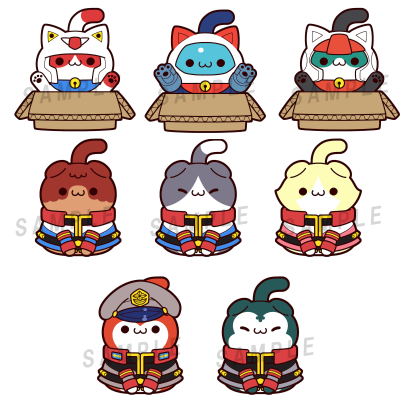 巨大化喵喵系列 机动战士喵达 地球联邦军