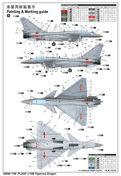 编号：02848 1/48 军用飞机系列 中国 歼十B 猛龙战斗机
