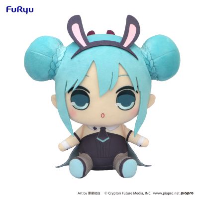 初音未来 圆滚滚大毛绒玩偶2 A款 黑兔女郎