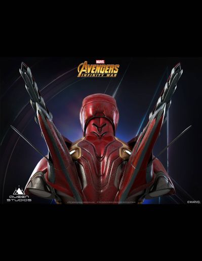 漫威系列 复仇者联盟3：无限战争 钢铁侠 50号装甲 战损版 胸像