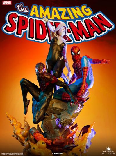 神奇蜘蛛侠 蜘蛛宇宙 组合全身像 神奇蜘蛛侠3：蜘蛛宇宙 蜘蛛侠(彼得·帕克)&蜘蛛侠(迈尔斯)&蜘蛛格温/蜘蛛女侠(格温)