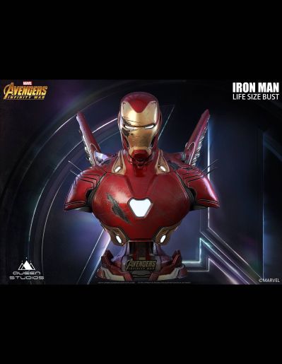 漫威系列 复仇者联盟3：无限战争 钢铁侠 50号装甲 战损版 胸像