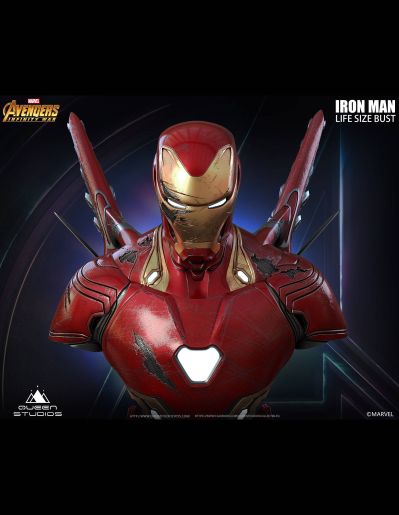 漫威系列 复仇者联盟3：无限战争 钢铁侠 50号装甲 战损版 胸像