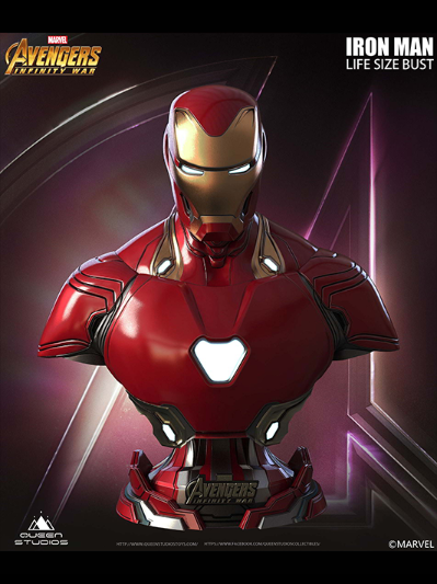 漫威系列 复仇者联盟3：无限战争 钢铁侠 五十号装甲 胸像