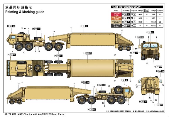 编号：07177 1/72 装甲车辆系列 M983拖车 与 AN/TPY-2 X波段雷达