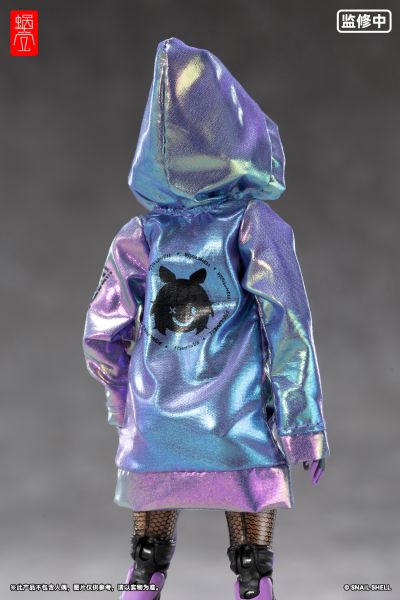 炫彩蓝紫色布制外套