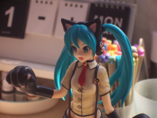 初音未来 歌姬计划街机版 未来之声 超级奖品人偶 “初音未来-小猫咪”